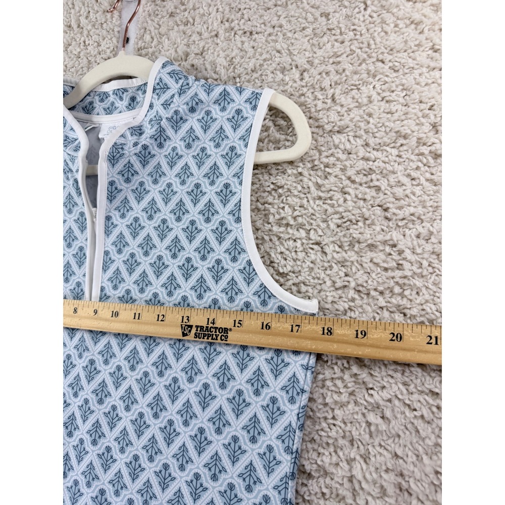 Sigrid Olsen Light Blue and White Sleeveless Mini Dress - Picture 4 of 7